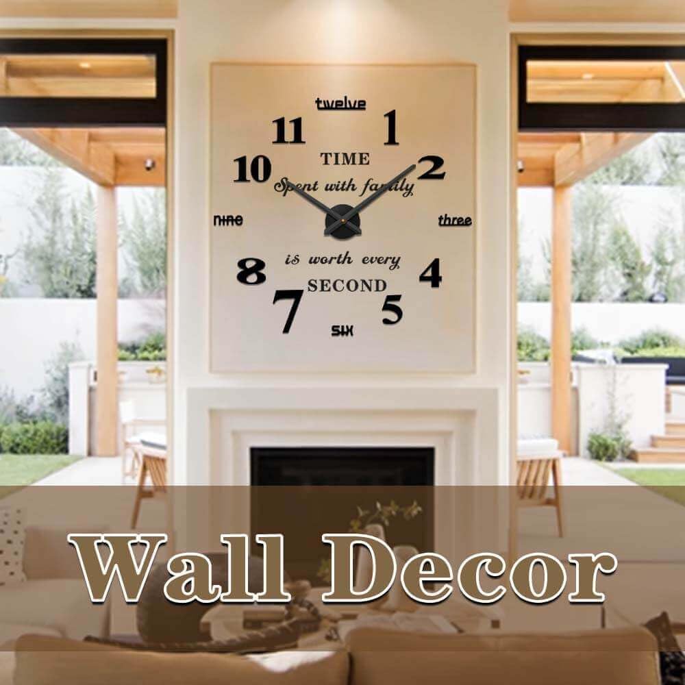 VANGOLD Large DIY Wall Clock Modern 3D Wall Clock with Mirror Numbers Stickers for Living Room Office Decorations Gift - Image 3