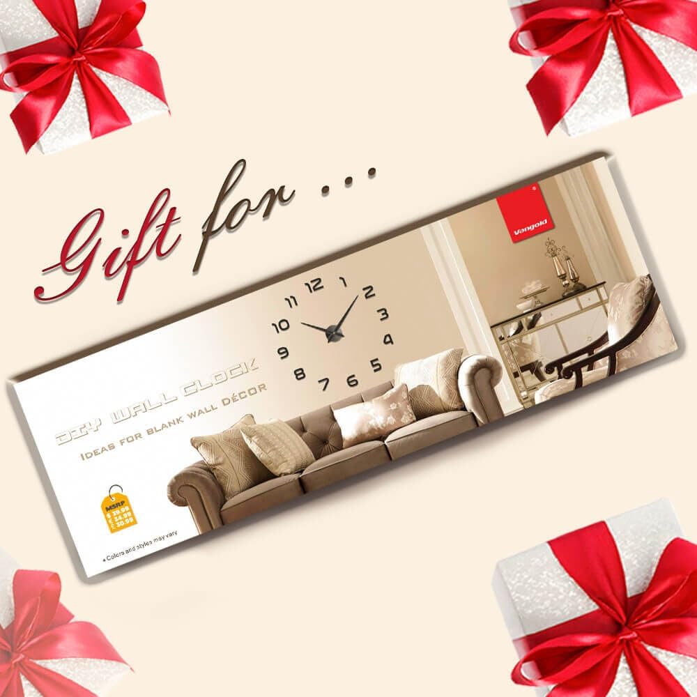 VANGOLD Large DIY Wall Clock Modern 3D Wall Clock with Mirror Numbers Stickers for Living Room Office Decorations Gift - Image 5