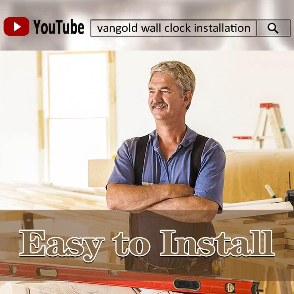 VANGOLD Large DIY Wall Clock Modern 3D Wall Clock with Mirror Numbers Stickers for Living Room Office Decorations Gift - Image 7