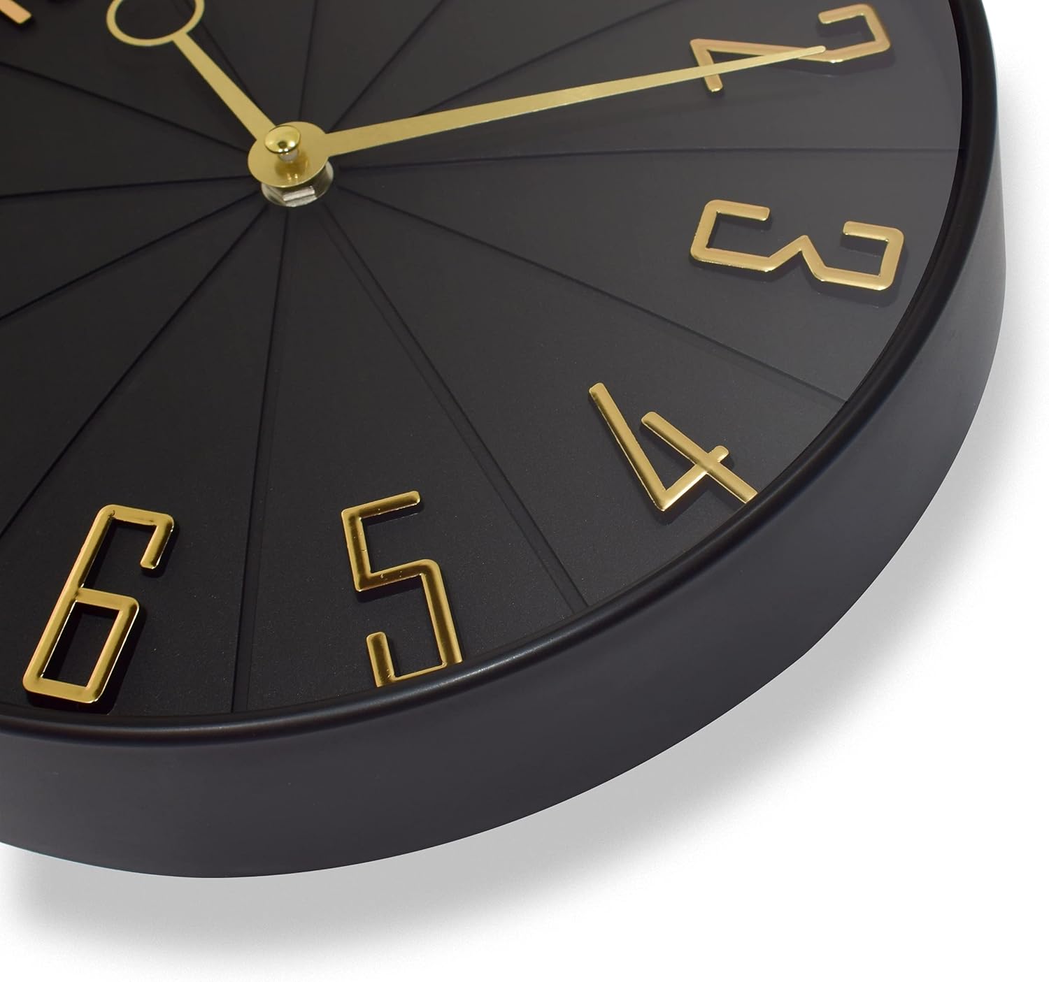 Westclox 12" Modern Dial with Raised Numbers Wall Clock for Living Room, Home Office and Bedroom (Black) - Image 2